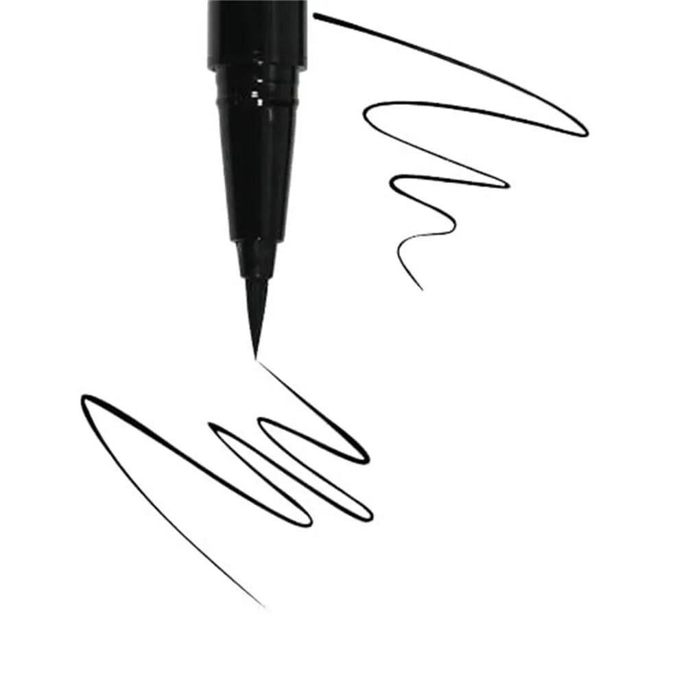 1/2 PCS Black Quick-Dry Eyeliner Pencil - 24H Lasting Smooth Matte Waterproof Anti-Smudge Liquid Eyeliner Makeup for Eyes