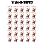 Horror Realistic Fake Bloody Wound Stitch Scar Scab Waterproof Temporary Tattoo Sticker Halloween Masquerade Prank Makeup Props