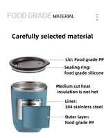 300ml Thermos Cup Men's and Women's Exquisite Portable Cup 304 Stainless Steel Simple Water Cup Office and Home Milk Coffee Cup