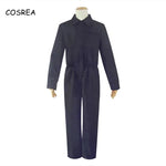 Michael Myers Costume Cosplay Horror Demon Killer Blue Working Clothes for Men Disguise Halloween Suit for Adults
