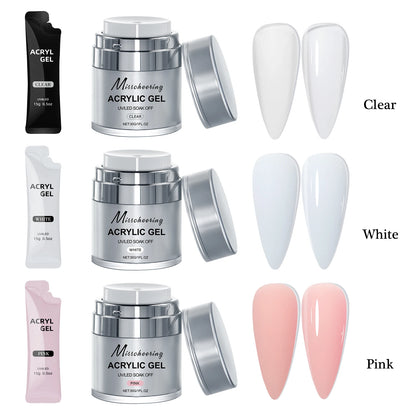 15/30g Quick Builder Nail Gel White Nude Pink Clear Nail Art Extension Gel Multifunctional Acrylic Gel Soak Off UV LED for Salon