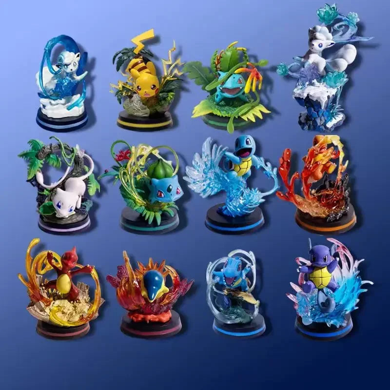Pokemon Anime Figure Vulpix Scenes Version Figurine Toys PVC Model Collection Dolls surprise mystery box gift for a child