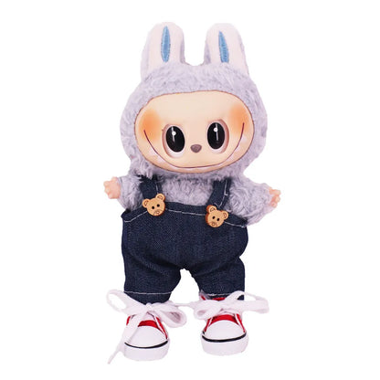 Doll Clothes Set For labubu 17cm Plush Doll Accessories Girl's Toys Birthday And Christmas Gifts