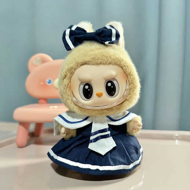 17cm Cute Mini Plush Doll'S Clothes Outfit Accessories For Korea Kpop Exo Labubu Idol Dolls Skirt Hat Clothing DIY Kids Gift