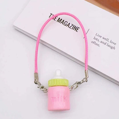 Dollhouse Mini Pendant Model Cartoon Cute Little Mini Mobile Phone Ornament for 15-17cm labubu Cartoon Pendant Sweet Couple Gift