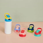 350ml Sublimation Straight Sippy Cup Flip Top Kids Bottle Stainless Steel Double Wall Water Tumbler with Straw Sippy Bottle