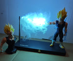 NIKOLATOY Dragon Ball Vegeta Magnetic Night Light Set Including Half-Body Statue LED Desk Lamp Collectible Anime Toy Fan Gift