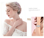 Luxury Women's Watch 29mm Fashionable Stainless Steel Rhinestone Pink Minimalist Girl Clock Outdoor Travel Women Wrist Watches