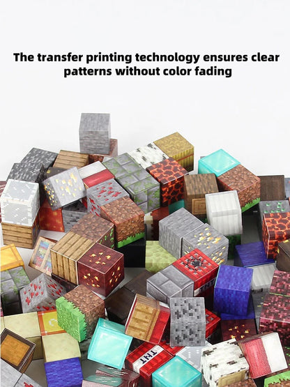 Magnetic Building Blocks Montessori STEM Educational Sensory Toys for Mine World Kids Boys Girls Ages 3+ DIY Magnet Cube Gift