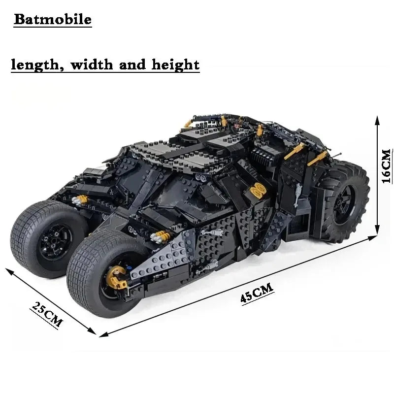 In Stock 2049pcs Chariot Dark Knight Batmobile Compatible 76240 Model Building Blocks Bricks Set Toys Gifts for Children
