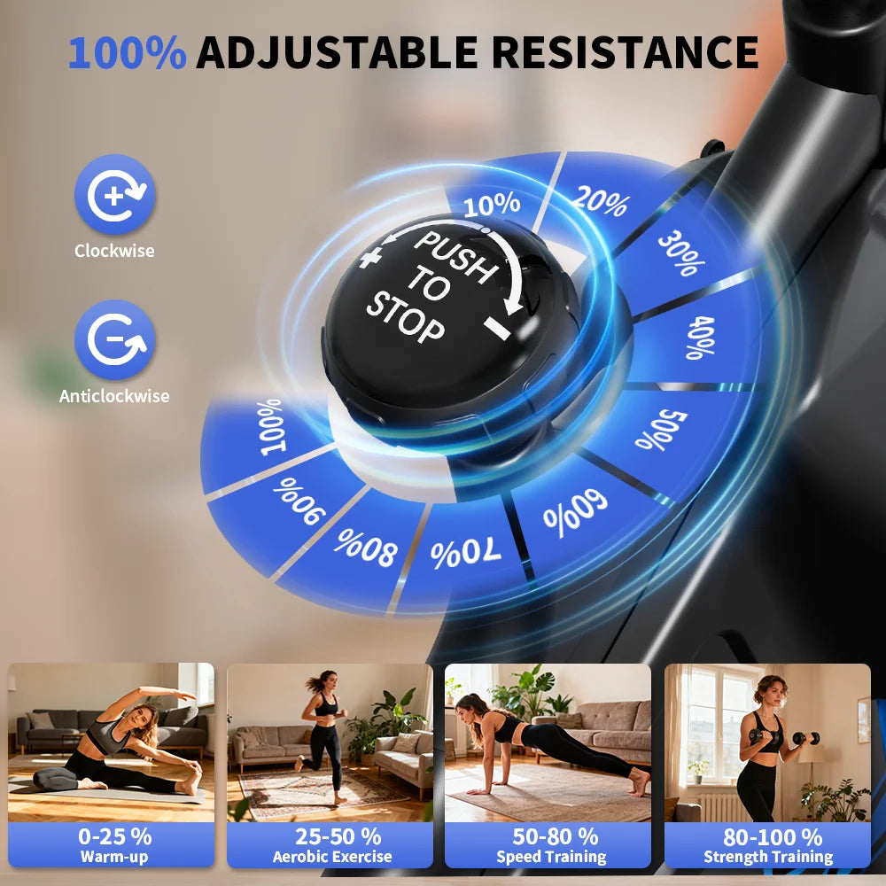 Formill QK116 Indoor Magnetic Spinning Bike, 6KG Flywheel Home Exercise Bike with LCD Display, Adjustable Resistance, Quiet Belt