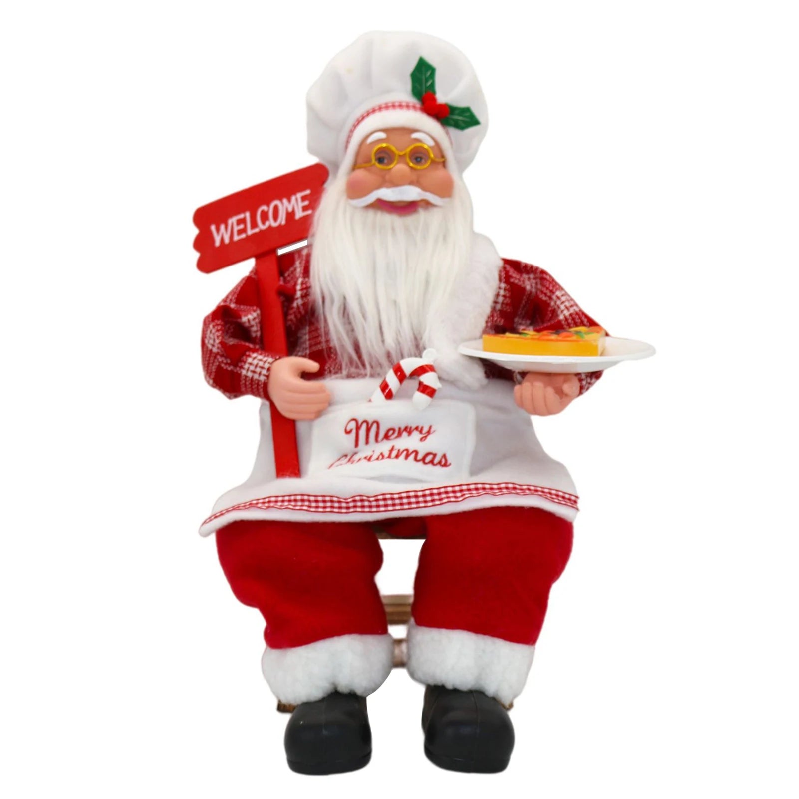 50cm Sitting Santa Clauses Decoration Fashionable Vivid Christmas Handiworks For Office