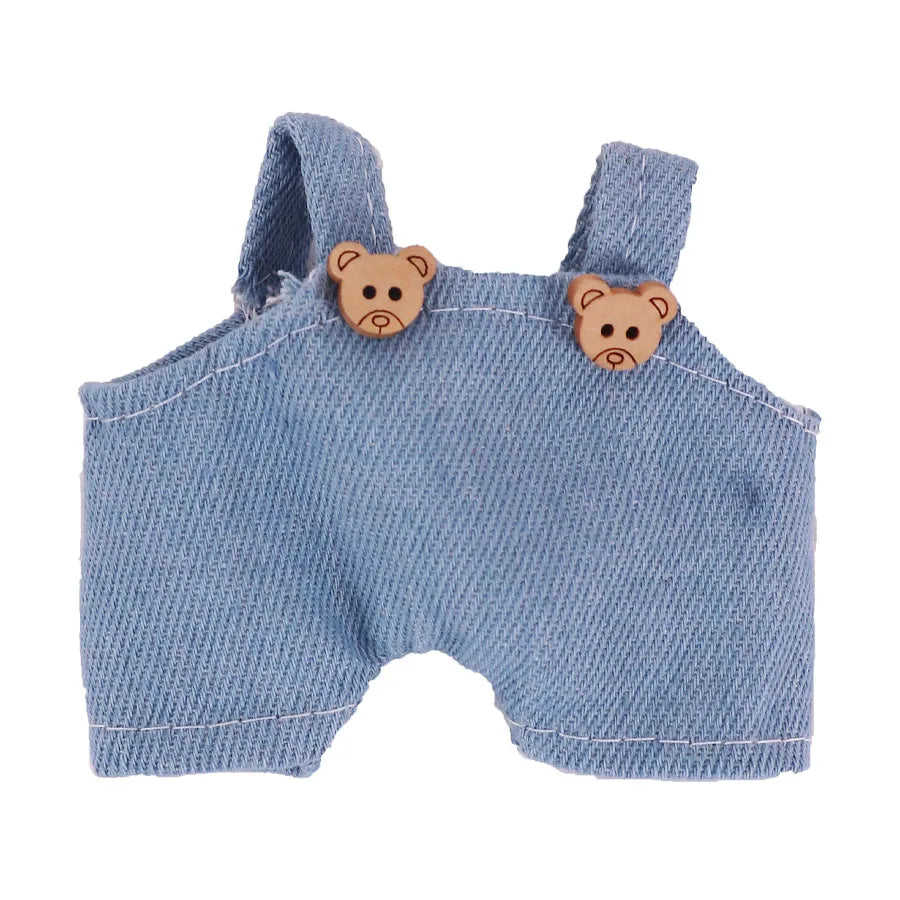 For 17Cm Plush Doll Labubu Clothes Accessories Pants Skirts Cute Overall Doll Shoes Leather Shoes Martin Boots Holiday Gifts