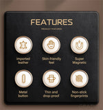 Official Original Animated Leather Cases for iPhone 16 13 14 15 Pro Max for Magsafe Magnetic Wireless Charging Cover For 15 Plus