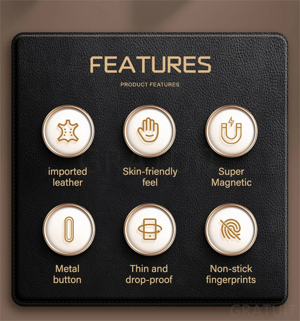 Official Original Animated Leather Cases for iPhone 16 13 14 15 Pro Max for Magsafe Magnetic Wireless Charging Cover For 15 Plus