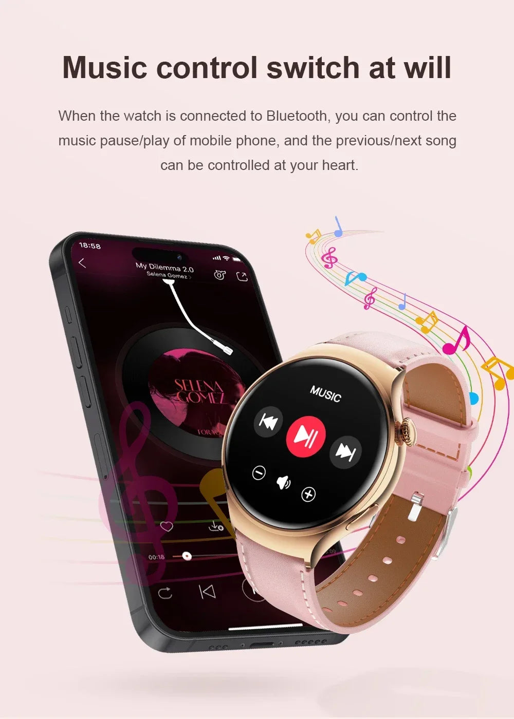 2025For HUAWEI Smart Watch Women GPS Trajectory Heart Rate Blood Pressure NFC Bluetooth Call 1.27inch AMLOED Smartwatches Ladies