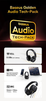 Baseus Bowie 30 Max Bluetooth Headphones 45dB Noise Cancellation Hi-res LDAC Over Ear Headset 3D Spatial Audio Wireless Earphone