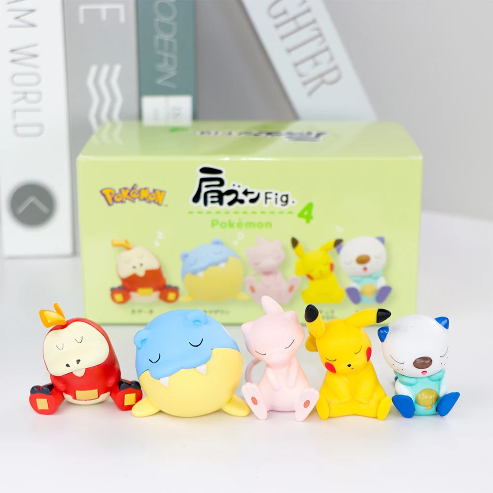 Pokemon Figure Toys Fuecoco Mew Gengar Sylveon Sprigatito 4-6pcs PVC Model Dolls Cute Small Desktop Decoration Gifts With Box