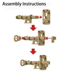 MOC WW2 Military War Weapon Soldier Accessories Building Blocks Roadblock Motorcycle Weapon case container Weapon Bag Brick Toy