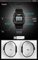 SKMEI 1901 Luxury Small Dial Digital Women Watch Ladies Calendar Waterproof Lady Sports Wristwatches Girl Clock 1252 Reloj Mujer