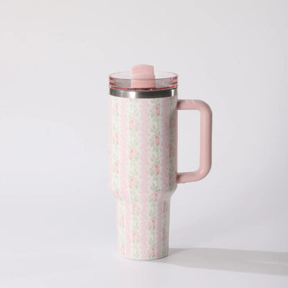 1000ML Large Capacity Water Bottle Various Styles Pink White Vacuum Cup Stainless Steel Juice Milk Tea Car Mugs Gifts