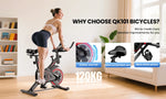 Indoor Exercise Bike 4kg Flywheel Quiet Belt Drive Spin Bike with Adjustable Resistance & LCD Display for Home Cardio Training