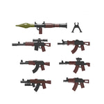 MOC WW2 Military War Weapon Soldier Accessories Building Blocks Roadblock Motorcycle Weapon case container Weapon Bag Brick Toy