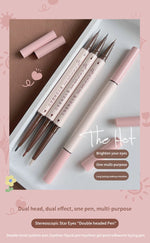 Eyeliner Double Head Pen For Smooth And Delicate Eye Makeup  Quick Drying Film Forming Waterproof And Sweat Proof Eye Makeup