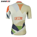 DAREVIE Man Cycling Maillot 4-Way Strech Moisture-Wicking Training Level Cycling Jersey Anti-Slip Light Soft Men's Cycling Shirt