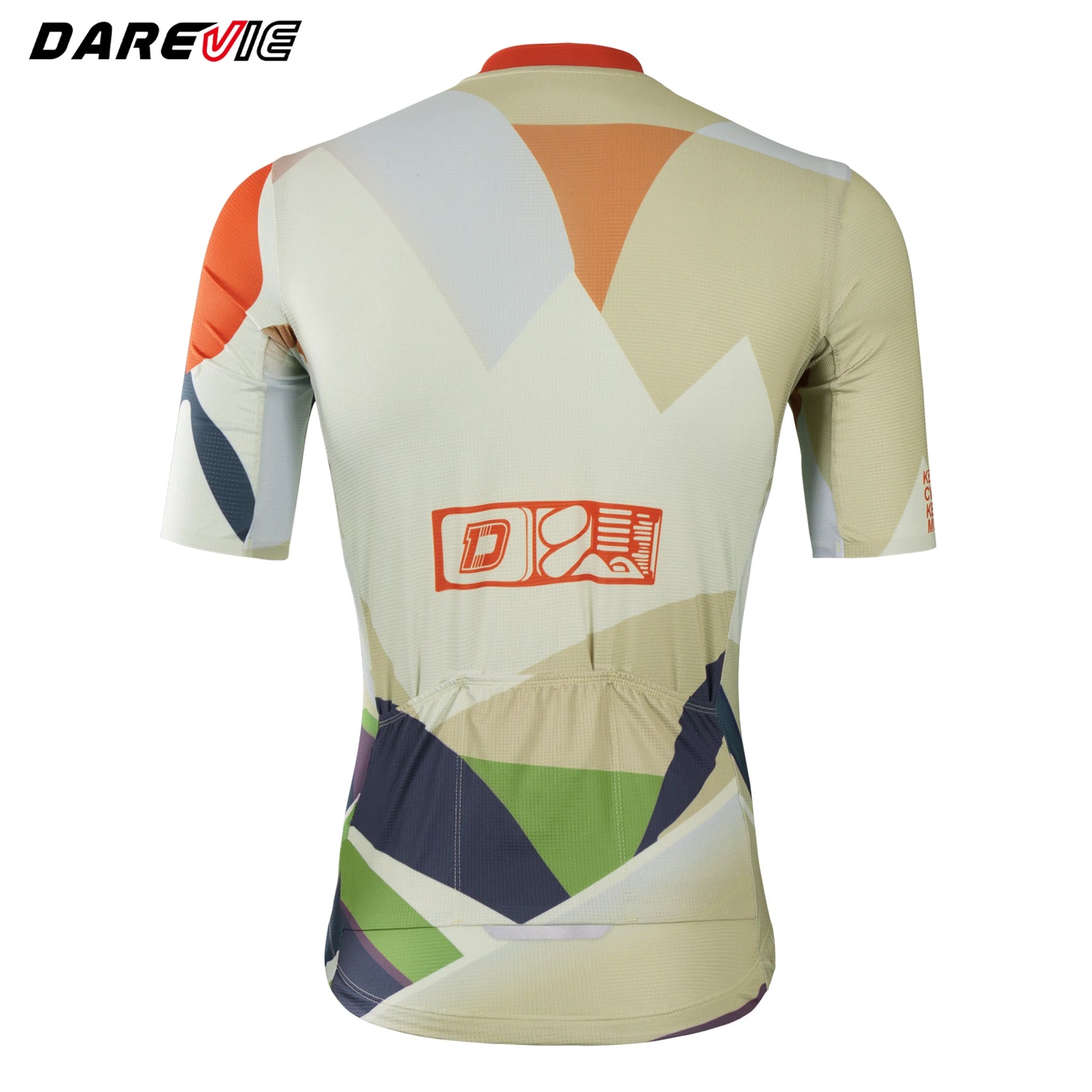 DAREVIE Man Cycling Maillot 4-Way Strech Moisture-Wicking Training Level Cycling Jersey Anti-Slip Light Soft Men's Cycling Shirt