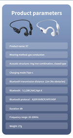 Wireless Earphone Bone Conduction Sport Swimming Bluetooth Compatible Headphone Hand-free With Mic For Running X7 Earbuds