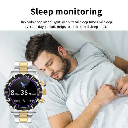 Smart Watch Man Aiweile AW12 High-End Luxury Smartwatch Fitness Tracker Sport Business Bluetooth Call for Xiomi IOS DIY Faces