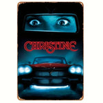 1PC Halloween Metal Sign Horror Movie Theme Shabby Iron Painting Tin Signs Wall Art Man Cave Film Theater Club Home Decoration