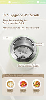 500ml large capacity thickened 316 stainless steel vacuum Thermal insulation portable Tumbler Thermos Water bottle Coffee cup