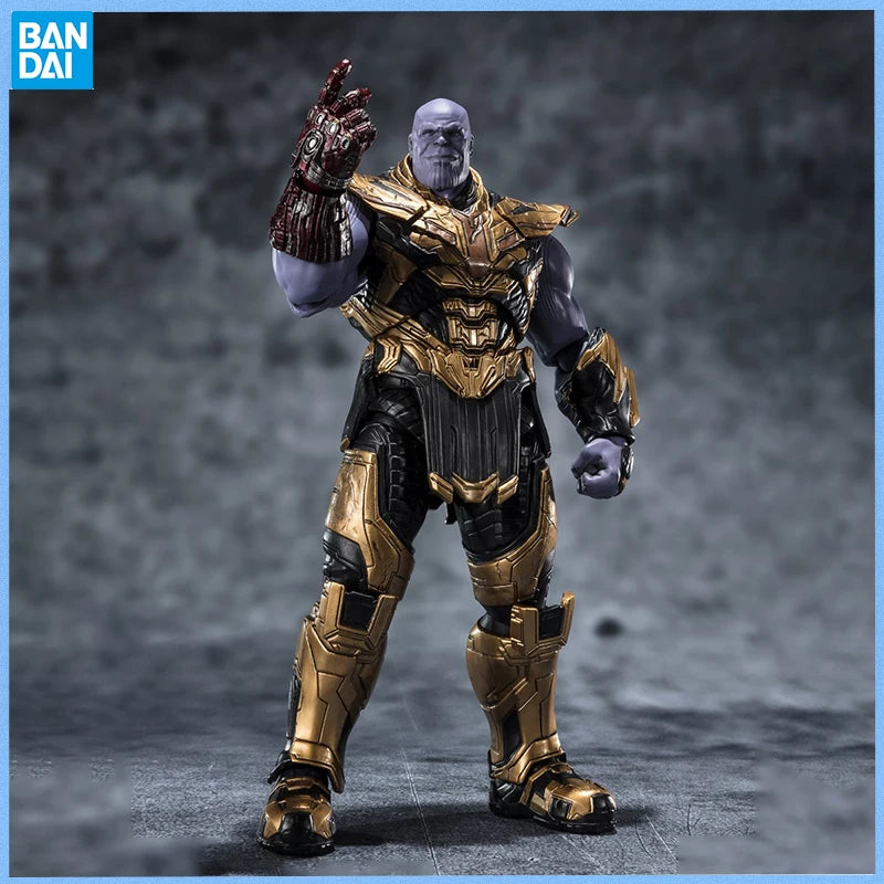 Genuine THE INFINITY SAGA Avengers: Endgame SHF  Iron Man Mark6 Mark85 Thanos Anime figure Movable toy Doll for Collector