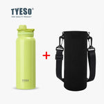 Tyeso Thermos Bottle Portable Sport Vacuum Flask Travel Stainless Steel Thermal Water Bottle Keeps Cold and Heat Thermal Mug