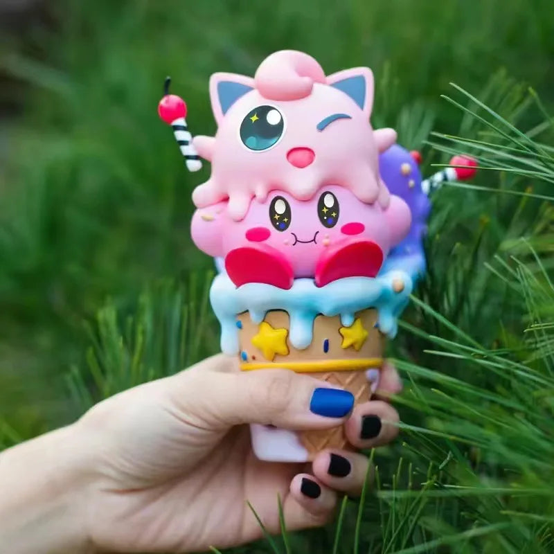 Cute Kawaii Pokemon Pikachu Snorlax Psyduck Bulbasaur Icecream Figure Toys for Girls