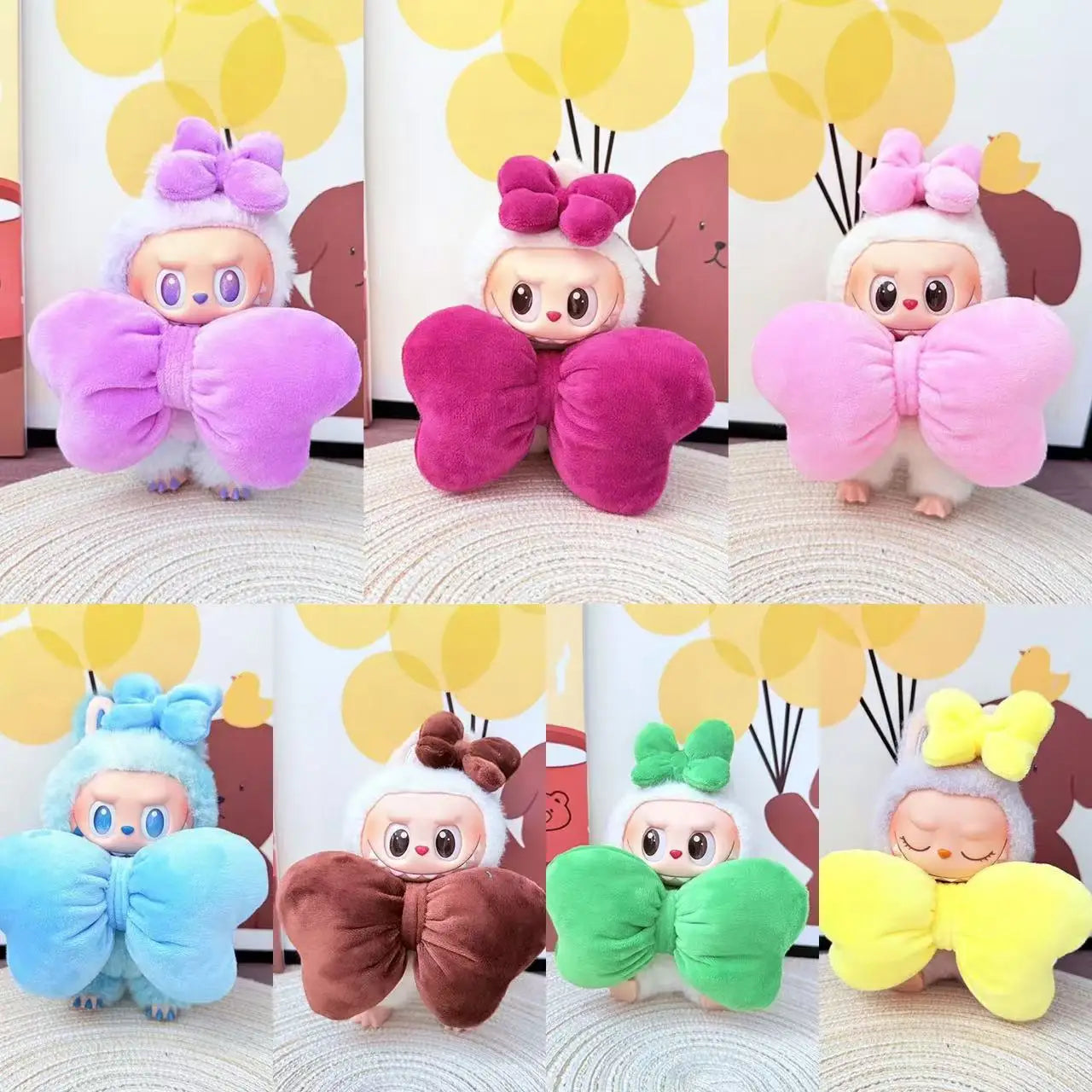 Labubu Doll Rain Boots Labubu I II III Idol Dolls Colorful Shoes and Headphones Multicolor Big Bow LabubusAccessories DIY Gifts