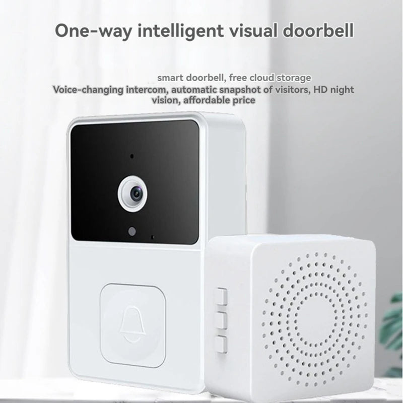 ABUN-Video Wireless Smart Doorbell Kit Wifi Video Doorbell Camera Night Vision Two-Way Audio Cloud Storage Security Doorbell