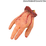 2024 Halloween Fake Human Arm Plastic Hands Foot Bloody Dead Body Parts Outdoor Haunted House Scary Props Halloween Decorations