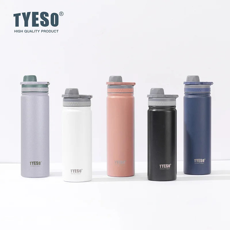Tyeso 530/750ML Thermos Bottle Stainless Steel Vacuum Flask Travel Cup Insulated Water Bottle Sport Thermal Cup Mug Hot Cold Mug