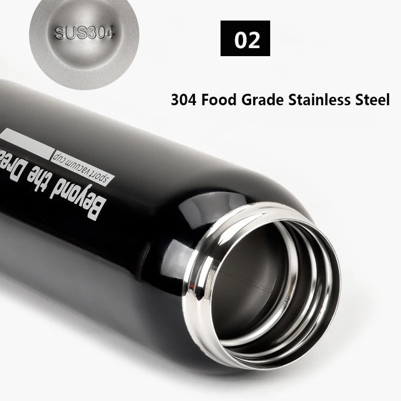 500ML Outdoor Sport Bicycle Water Bottle Vacuum Stainless Steel Cycling Water Cup Thermo Drink Mug Travel Cycling Equipment