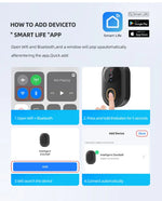 2025 Smart Doorbell Pro: Weatherproof, 1080P Video Intercom & Night Vision, Tuya App Alerts for Home Security Package