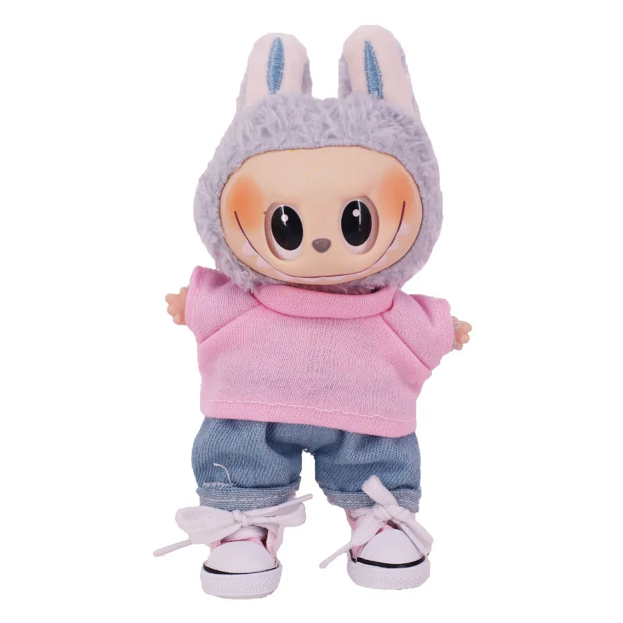 Doll Clothes Set For labubu 17cm Plush Doll Accessories Girl's Toys Birthday And Christmas Gifts