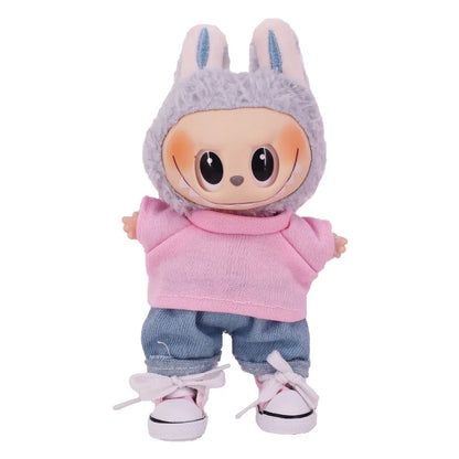 Doll Clothes Set For labubu 17cm Plush Doll Accessories Girl's Toys Birthday And Christmas Gifts