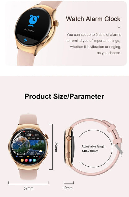 2025For HUAWEI Smart Watch Women GPS Trajectory Heart Rate Blood Pressure NFC Bluetooth Call 1.27inch AMLOED Smartwatches Ladies