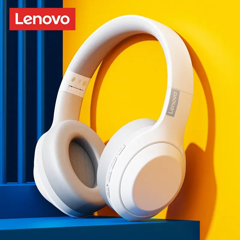 Lenovo TH10 Wireless Bluetooth Headset HIFI Stereo Earphones Foldable Over Ear Earbuds Sports Game Headphones with Microphone