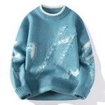 Autumn Winter Fashion Knit Sweater Men Patchwork Hole Casual Pullovers O-Neck Youthful Vitality Knitted Pullover Sweaters Men