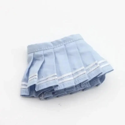 Mini Doll Clothes Outfit Accessories For Ropa 15-17cm Labubu Knitting T-shirt Hat pleated skirt Uniform Set Clothing