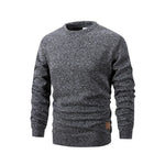 New Men's Sweater Spring Autumn Round Neck Long Sleeve Pullover Casual Sports Sweatshirt High Quality Solid Color Fleece Coat